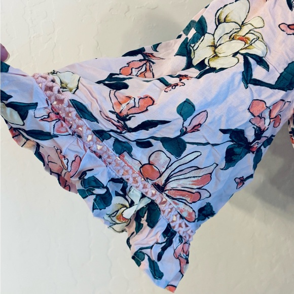 Lulu’s Hello Darling Floral Off-Shoulder Mini Dress Pale Pink, Size XL, NWT - Picture 5 of 12